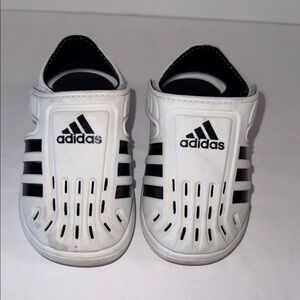 Adidas Kids White and Black Water Sandals Size 6K